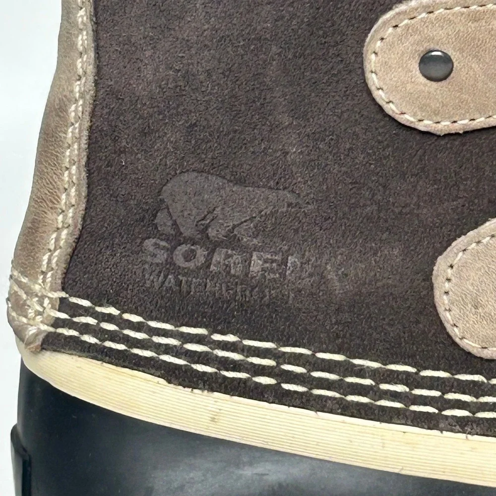 Sorel Joan of Arctic Women's Waterproof Winter Snow Boots Shale Faux Fur Size 8